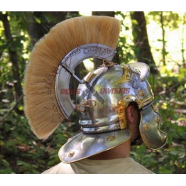 Imperial Roman Centurion Helmet with Blonde Plume